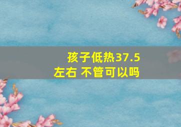 孩子低热37.5左右 不管可以吗